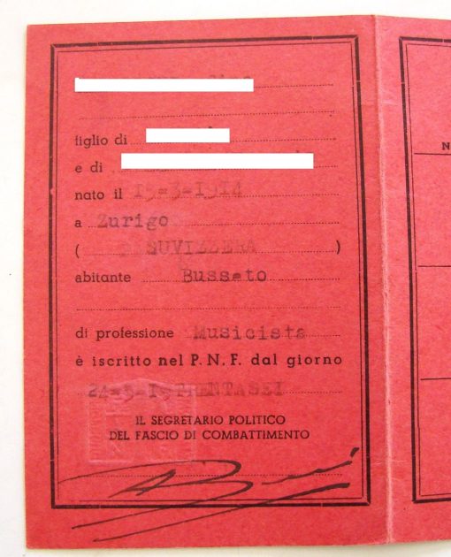 Documents of an Italian in the service of Germany. - Image 5