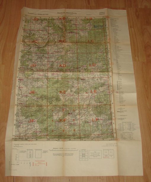 German General Staff map of the Radnitz region in Czechoslovakia.
