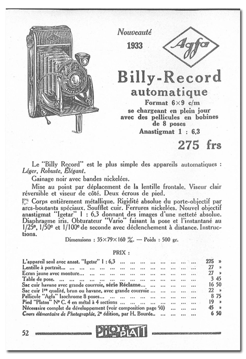 Appareil photo Allemand Agfa Billy-Record VENDU – Image 9