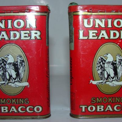 Boites de tabac Union Leader. Prix dans le texte.