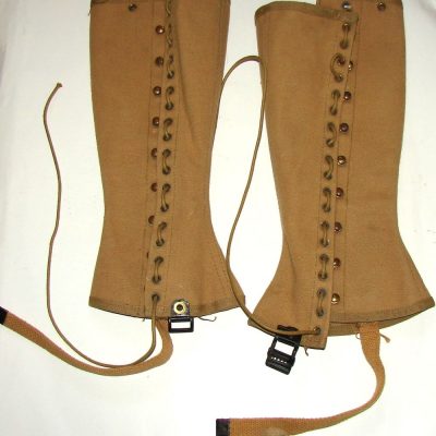 Paire de guêtres US M38 crochets en laiton.